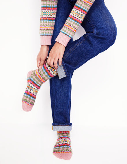 Cosy Fair Isle Socks-FairIsle