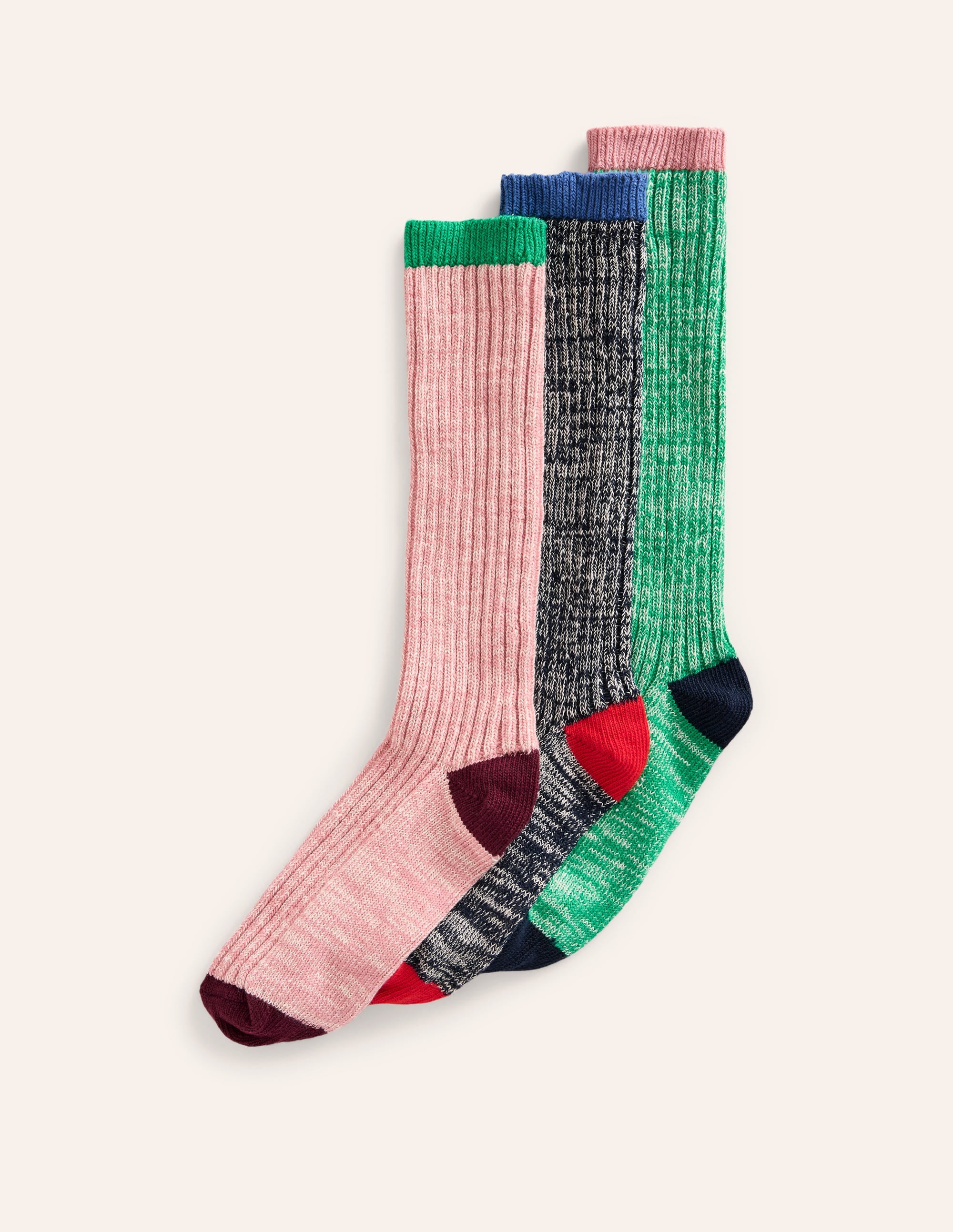 3 Pack Boot Socks-Mutli - Image 1