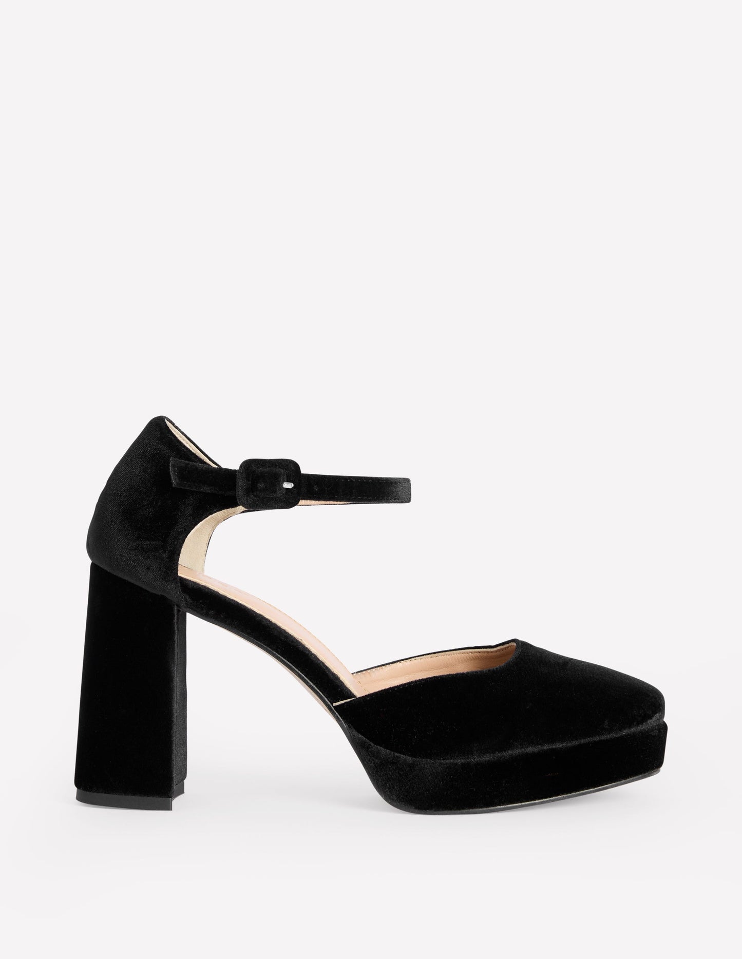 Closed Toe Platforms-Black Velvet