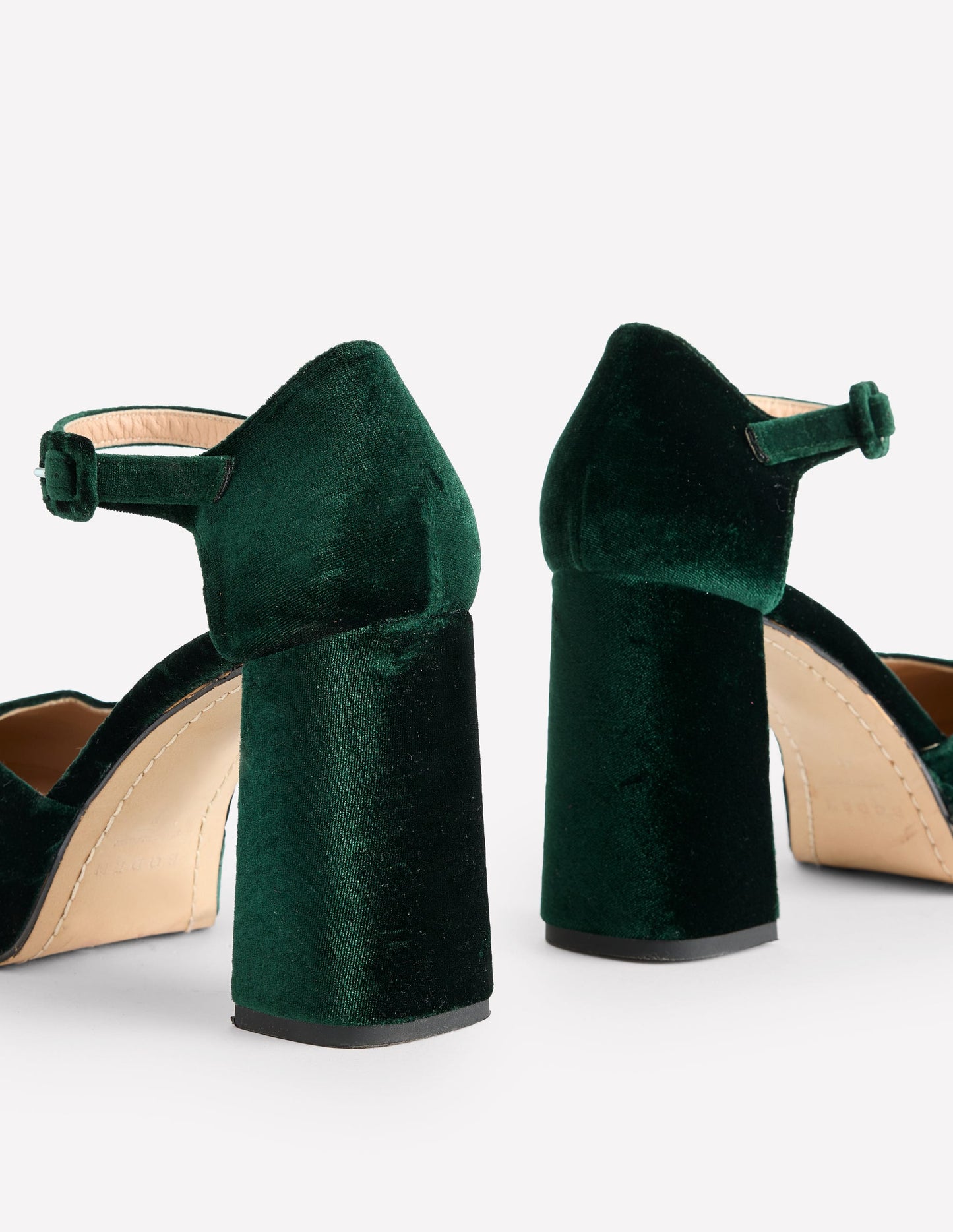 Closed Toe Platforms-Green Velvet