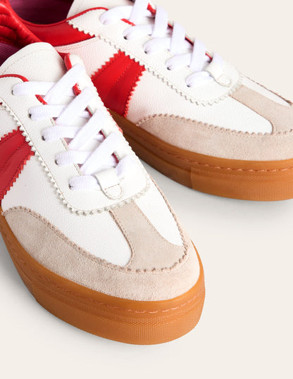 Erin Flatform Tennis Trainer-Ecru Stripe