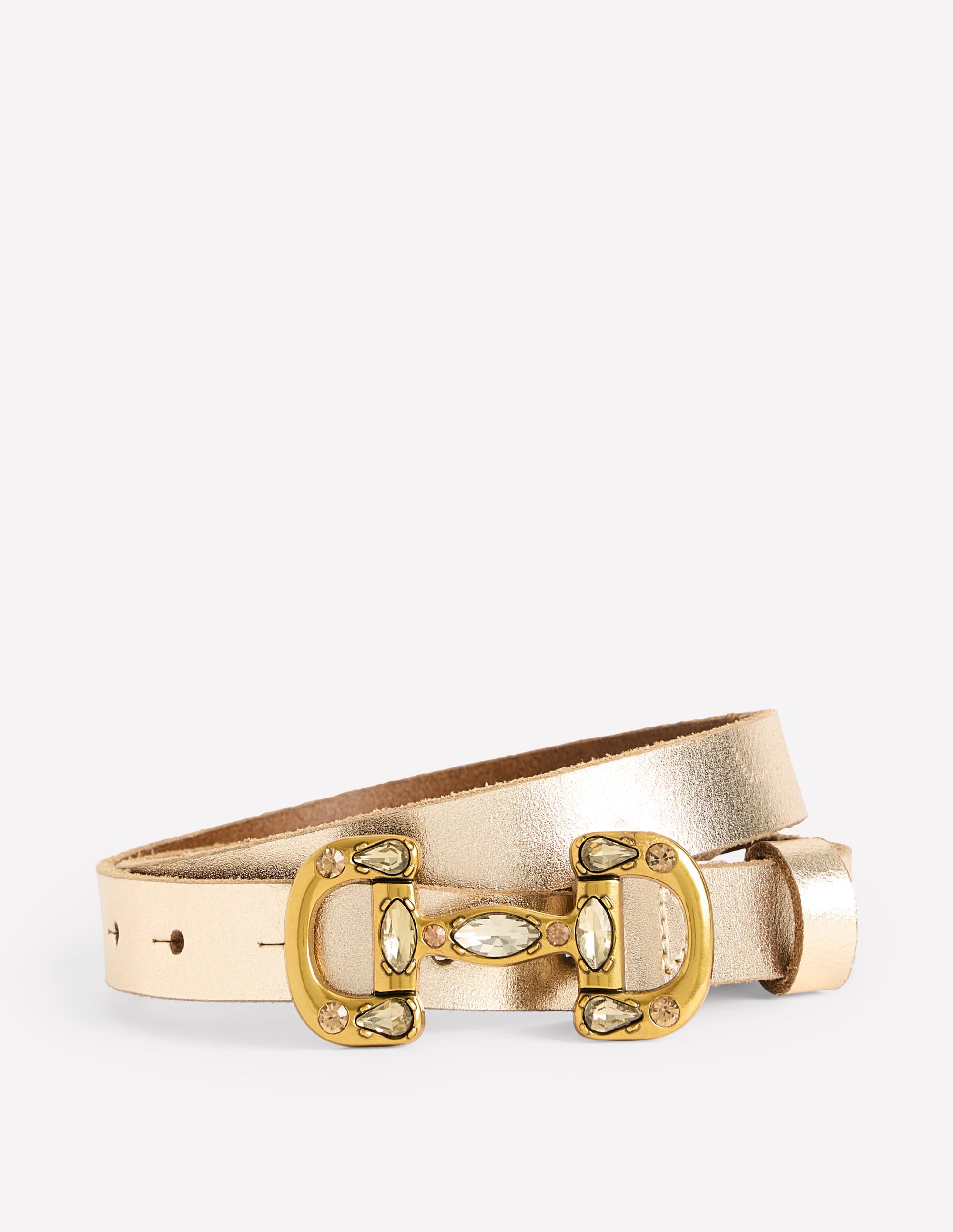 Jewelled Iris Snaffle Belt-Gold - Image 2