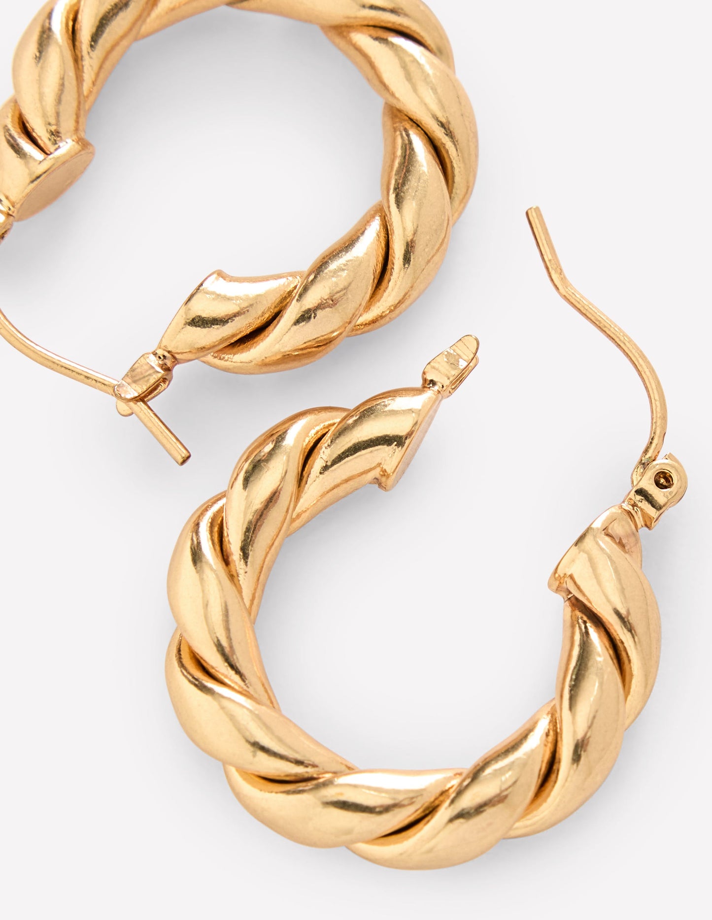 Chunky Twist Hoops-Gold