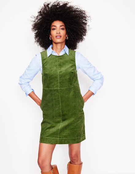 Pia Cord Shift Dress-Fir Tree