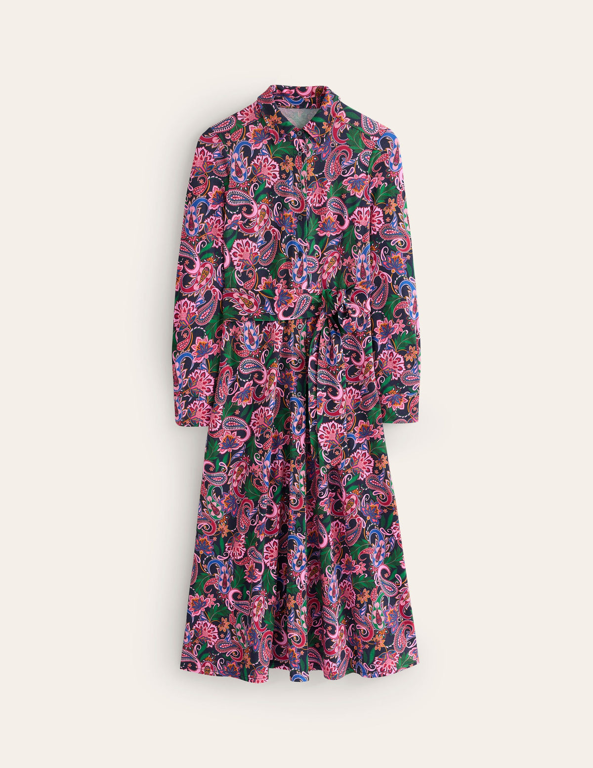 Marcia Jersey Shirt Dress-Multi, Paisley Fusion - Image 6