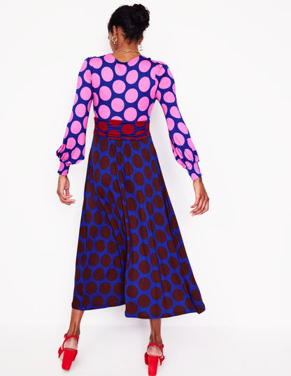 Daphne Jersey Maxi Dress-Pink Tourmaline, Large Spot