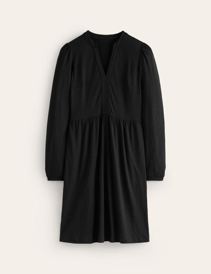 Naomi Relaxed Jersey Dress-Black