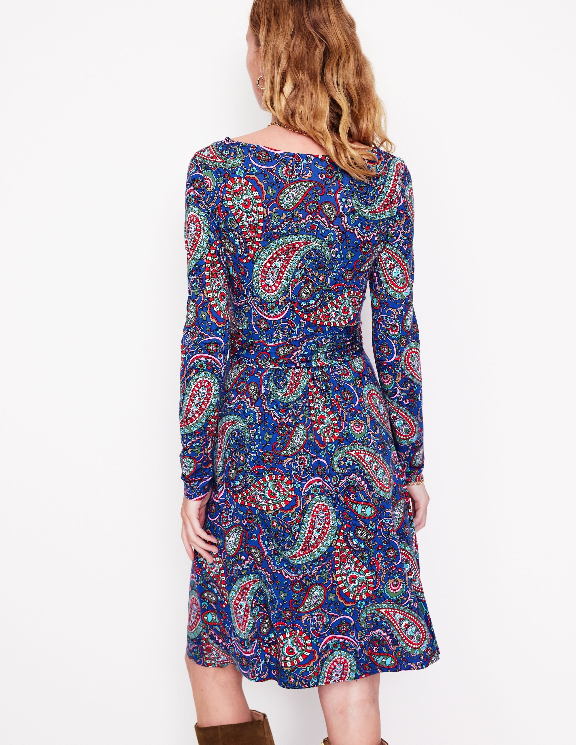 Amelie Long Sleeve Dress-Blue Jay, Paisley Paradise - Image 3