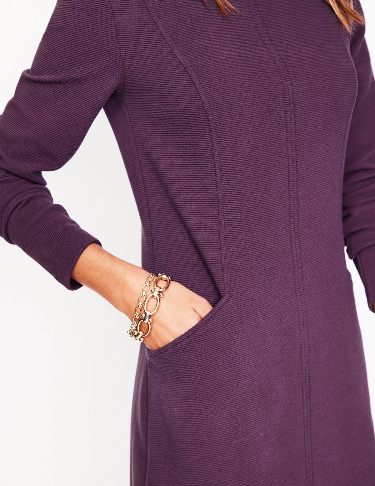 Ellen Ottoman Dress-Damson - Image 2