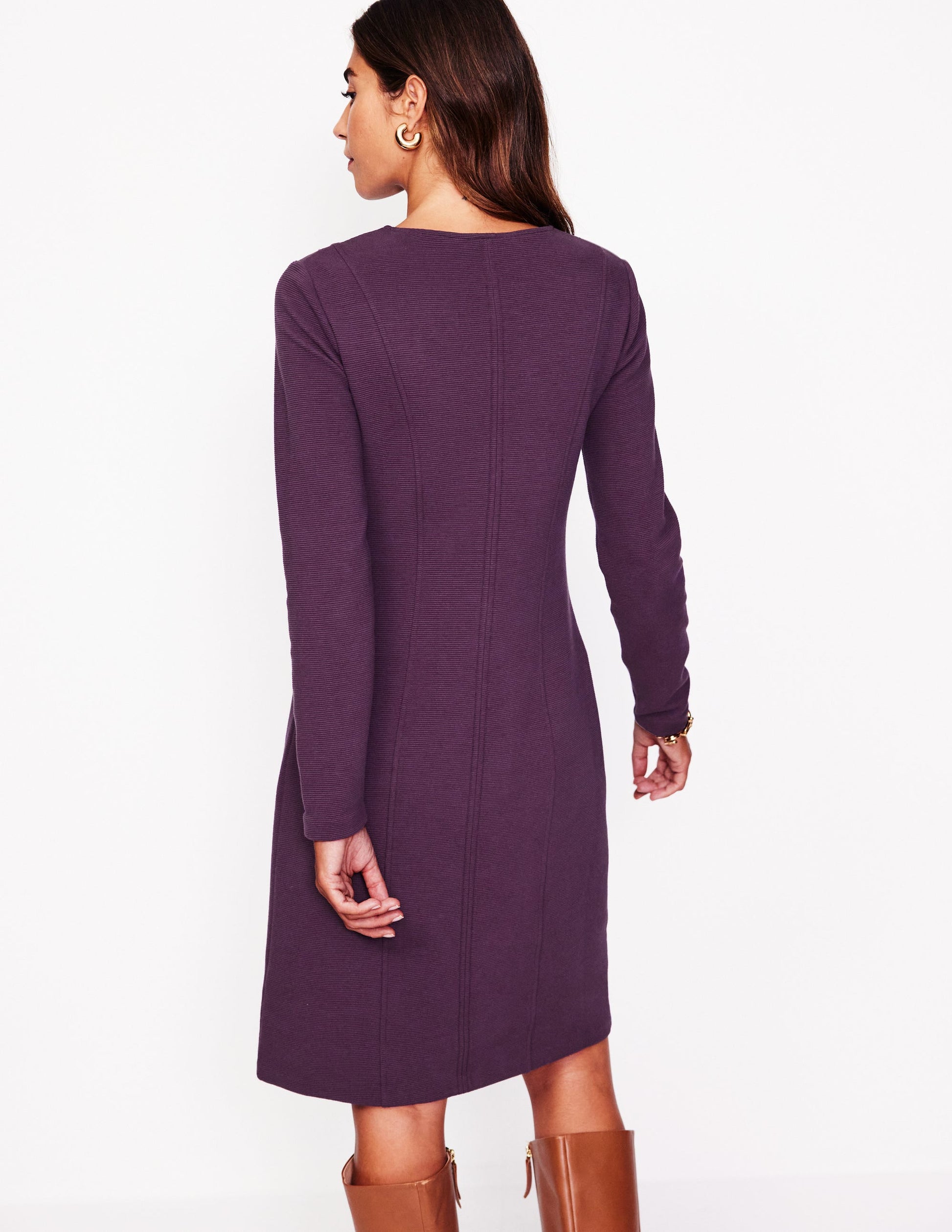 Ellen Ottoman Dress-Damson-3