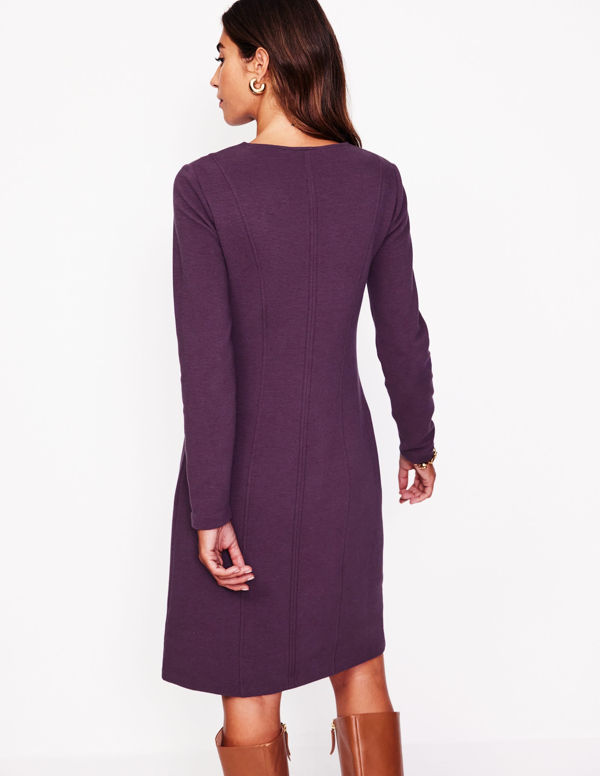 Ellen Ottoman Dress-Damson - Image 3