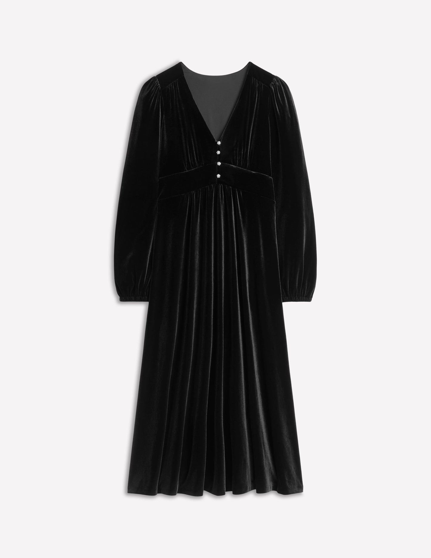 Jocelyn Velvet Tea Dress-Black