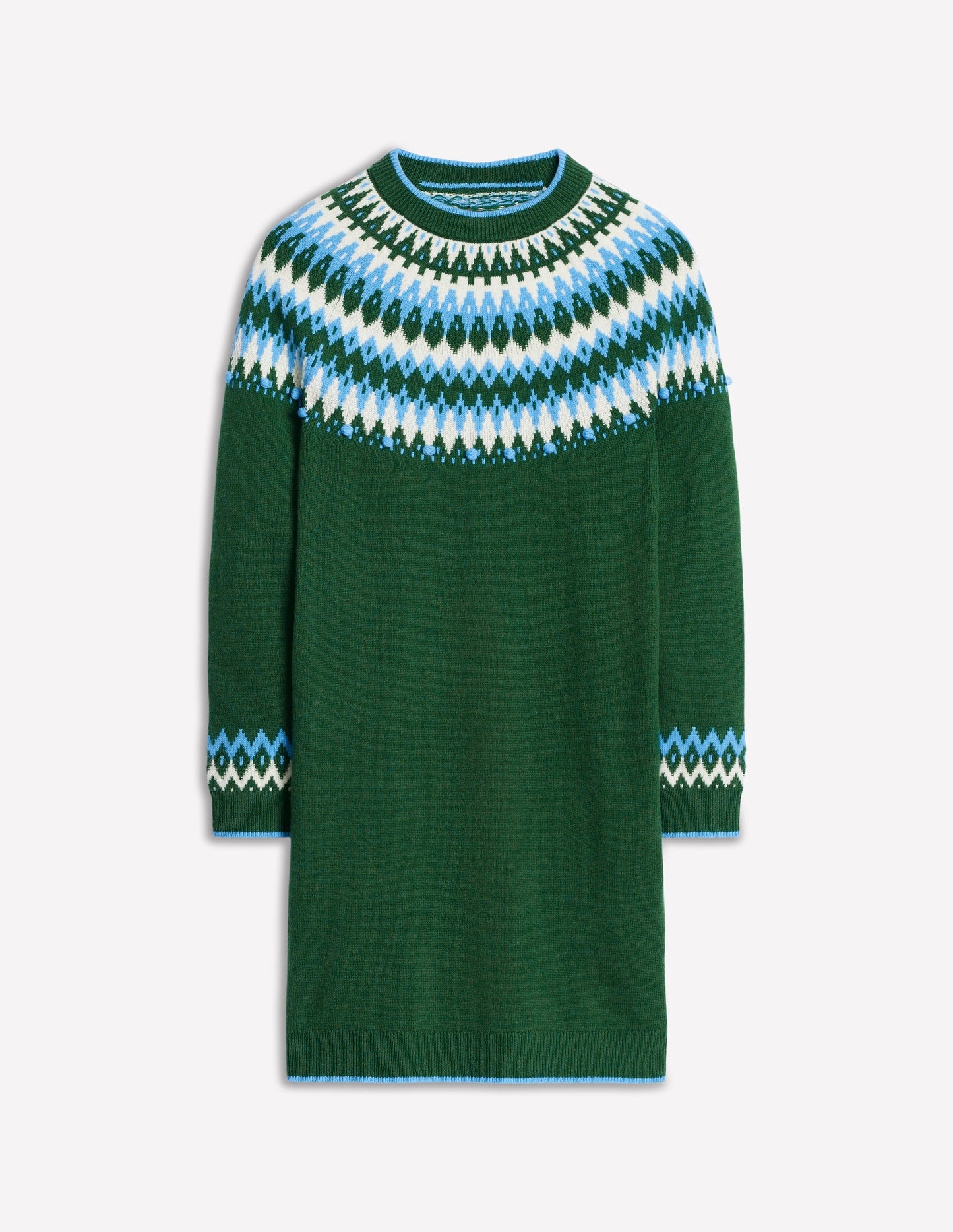 Eleanor Fair Isle Dress-Pine, Fair Isle