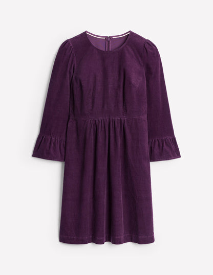 Ora Short Cord Dress-Damson