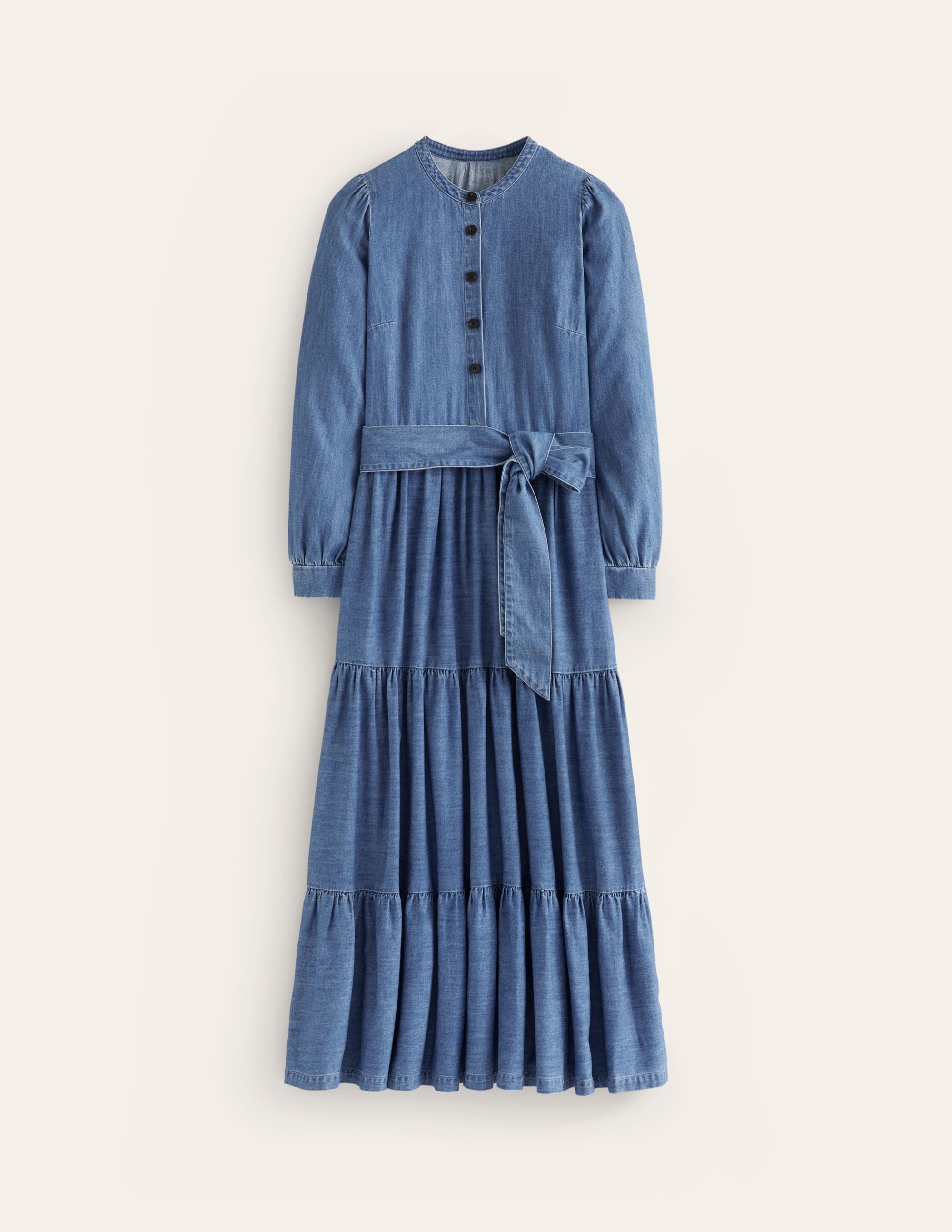 Alba Denim Maxi Dress-Light Vintage Denim - Image 7