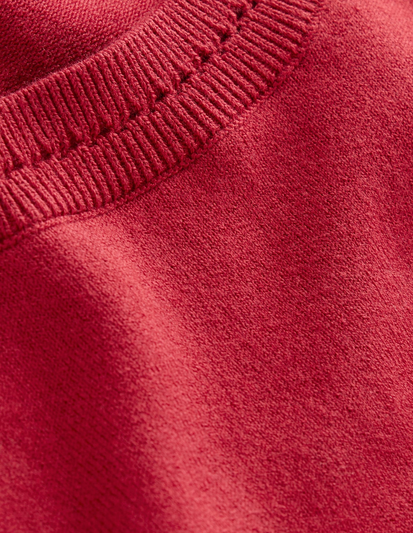 Catriona Cotton Crew Sweater-Red Liquorice