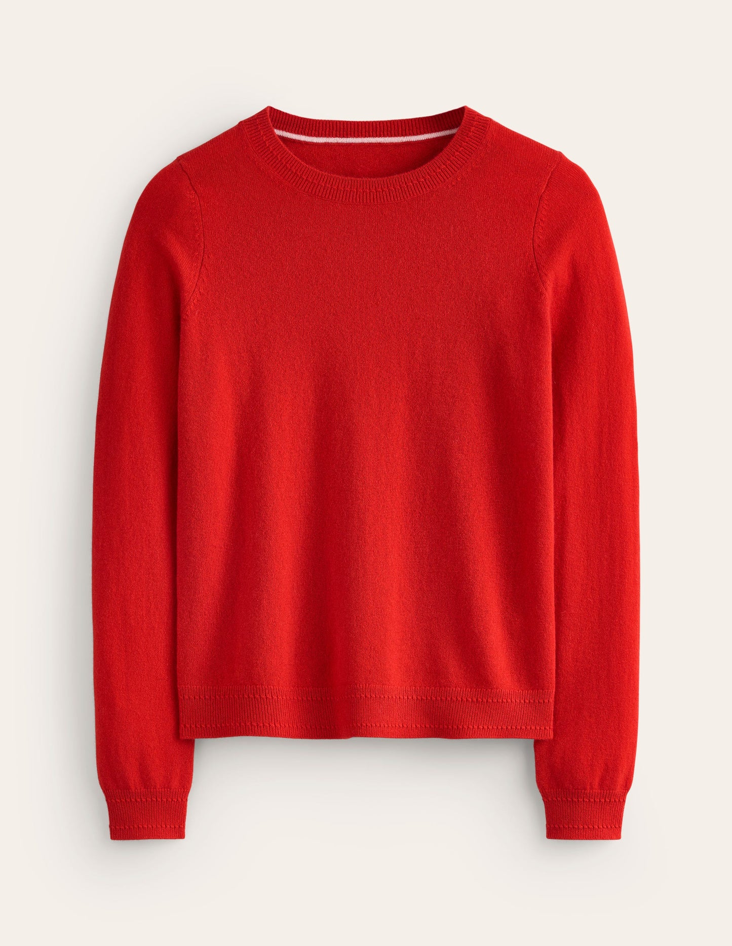 Eva Cashmere Crew Neck Sweater-Rouge Red