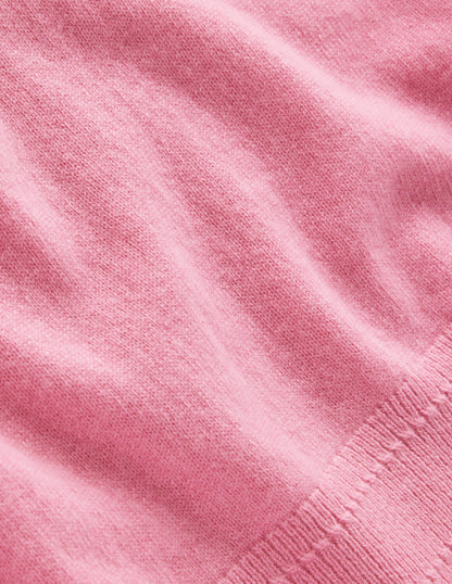 Eva Cashmere Crew Neck Sweater-Old Rose Pink