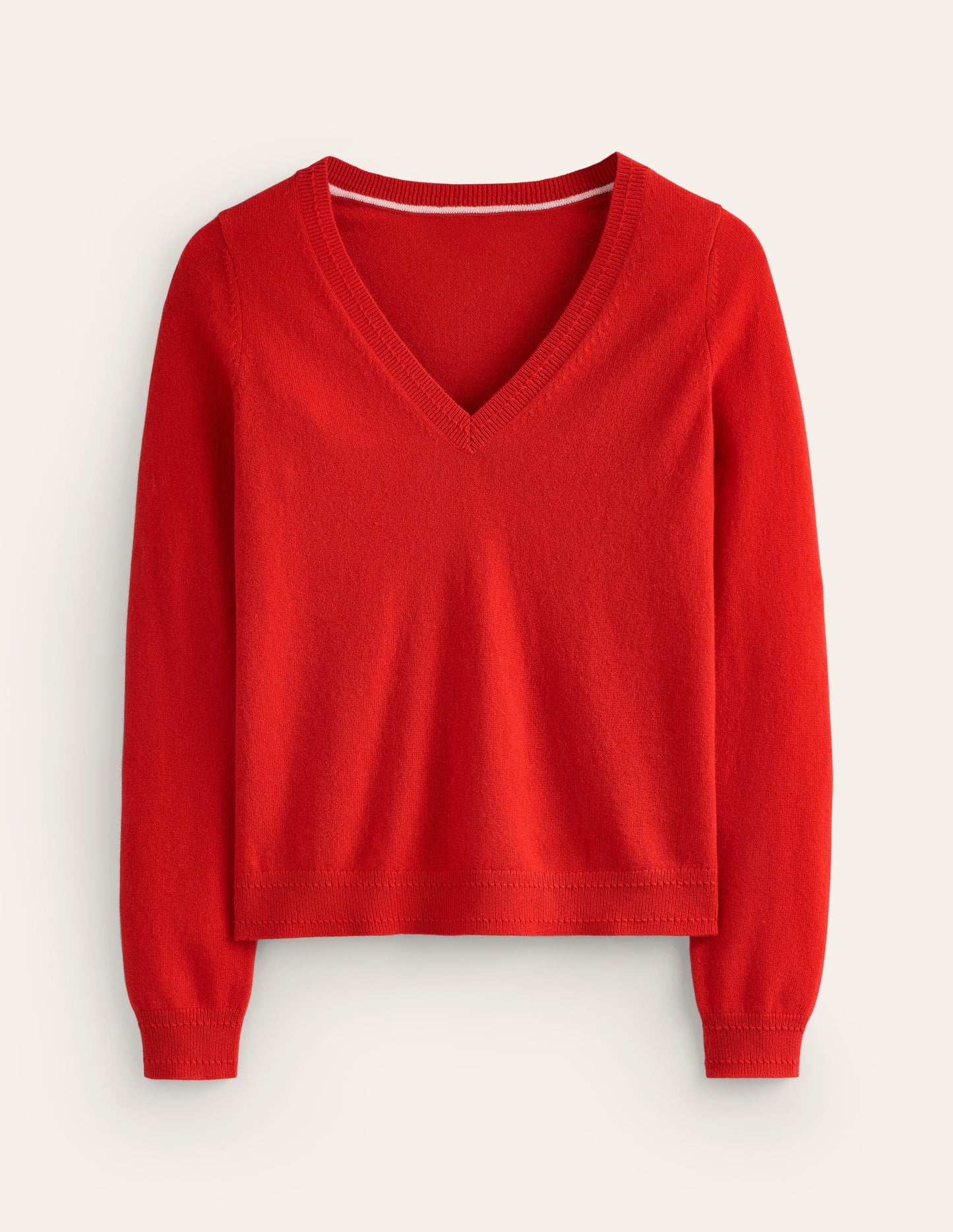 Eva Cashmere V-Neck Sweater-Rouge Red