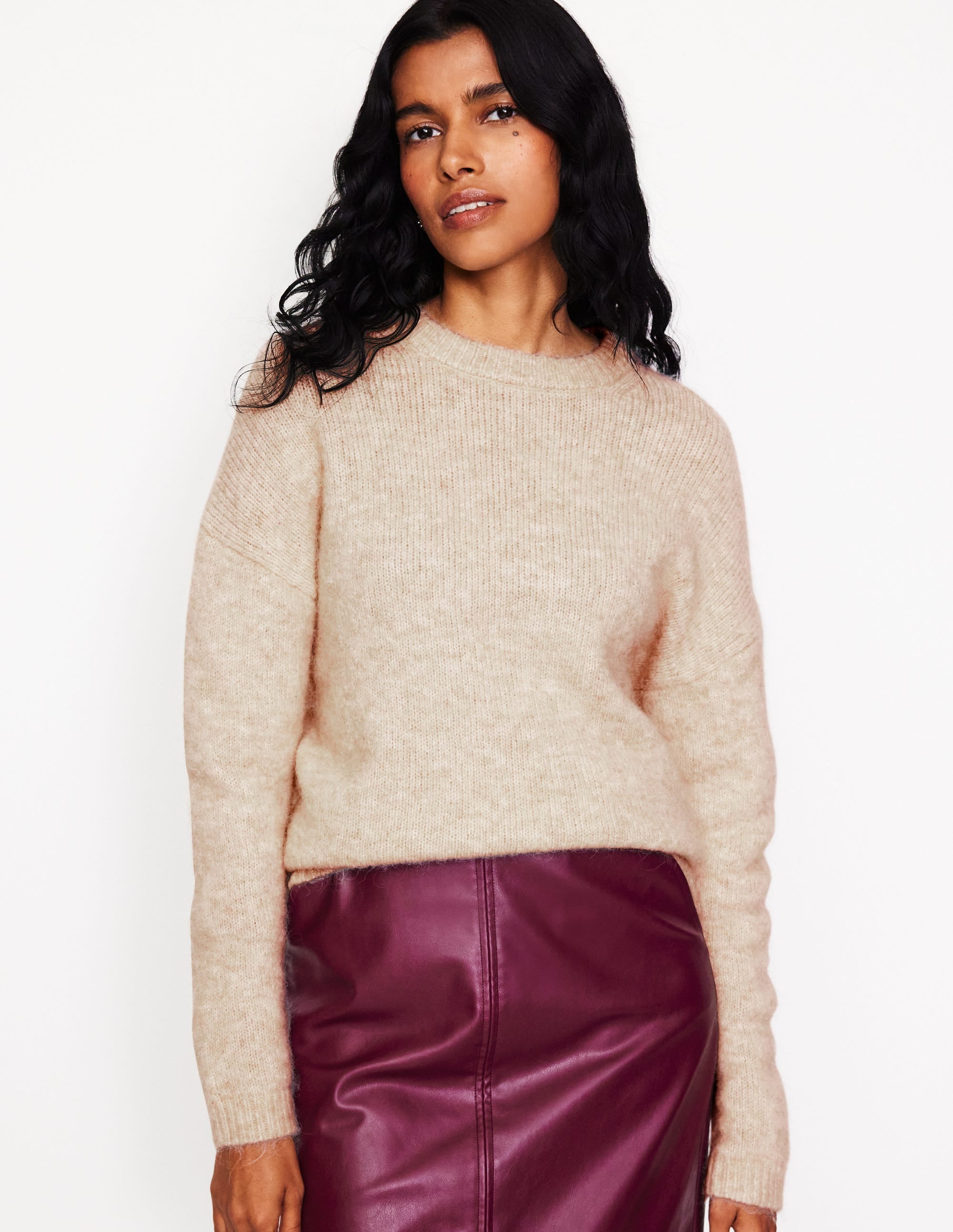 Rosemary Relaxed Sweater-Oatmeal Melange - Image 4