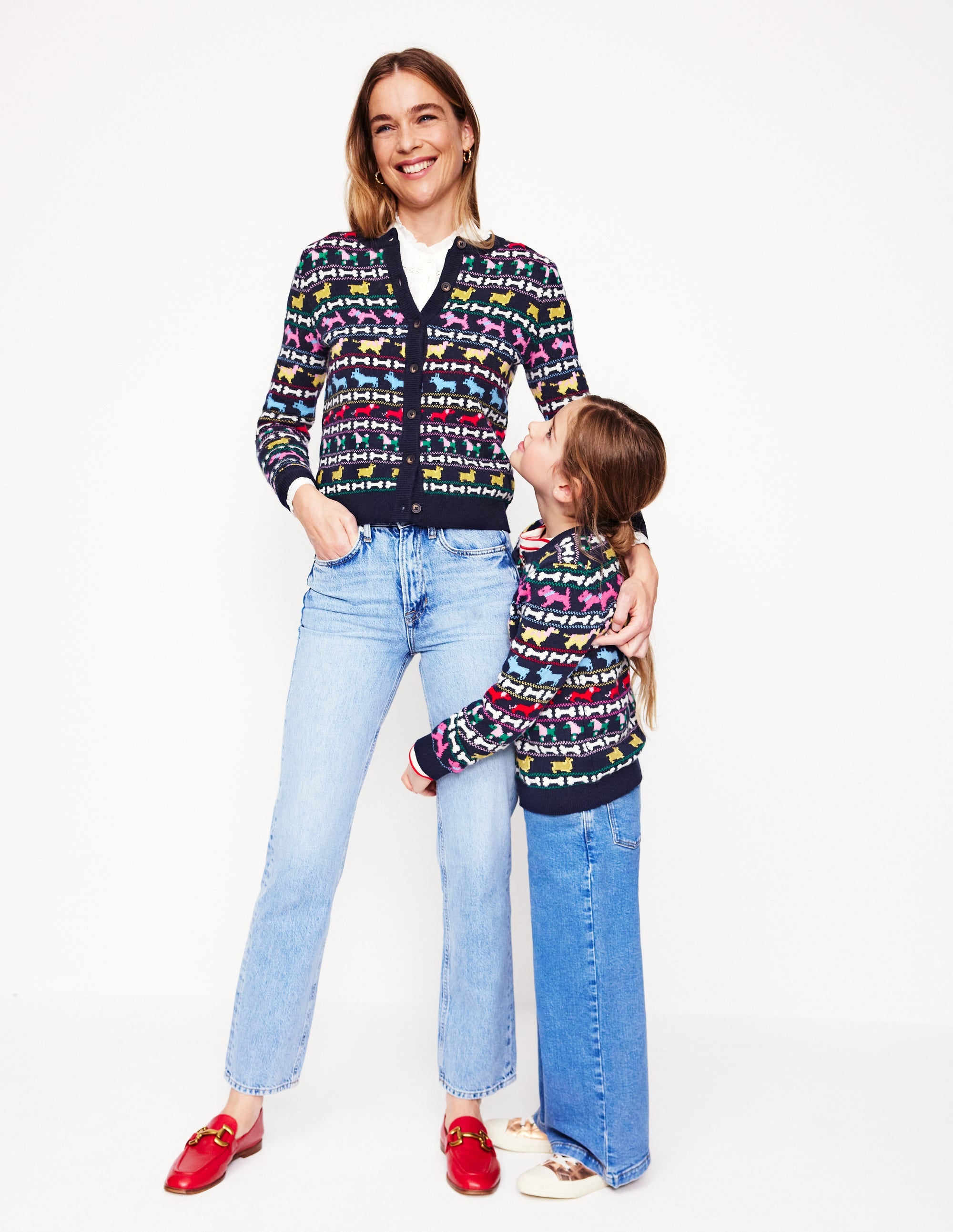 Edie Fair Isle Cardigan-Navy, Dogs - Image 7