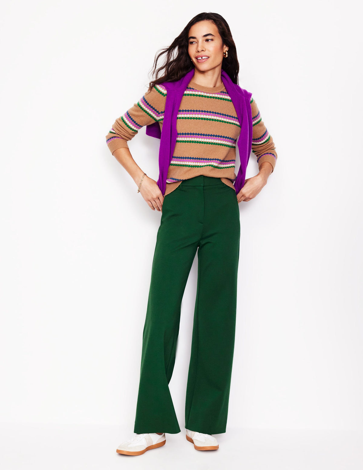 Edie Fair Isle Sweater-Camel Diamond - Image 6