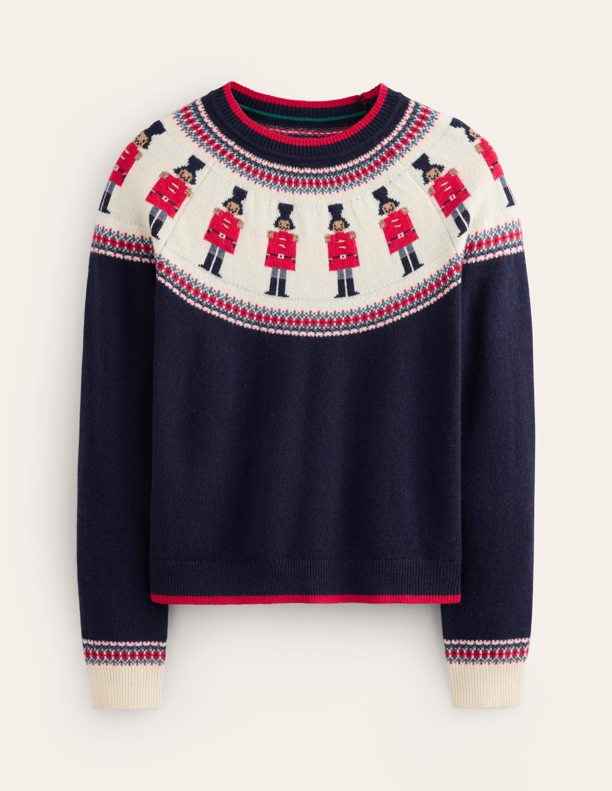 Edie Fair Isle Sweater-Navy, Soldiers - Image 8
