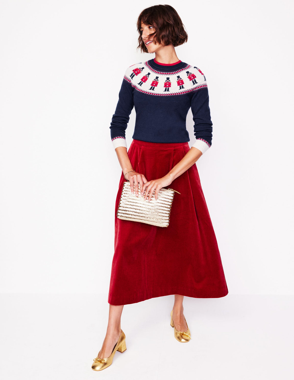 Edie Fair Isle Sweater-Navy, Soldiers - Image 4