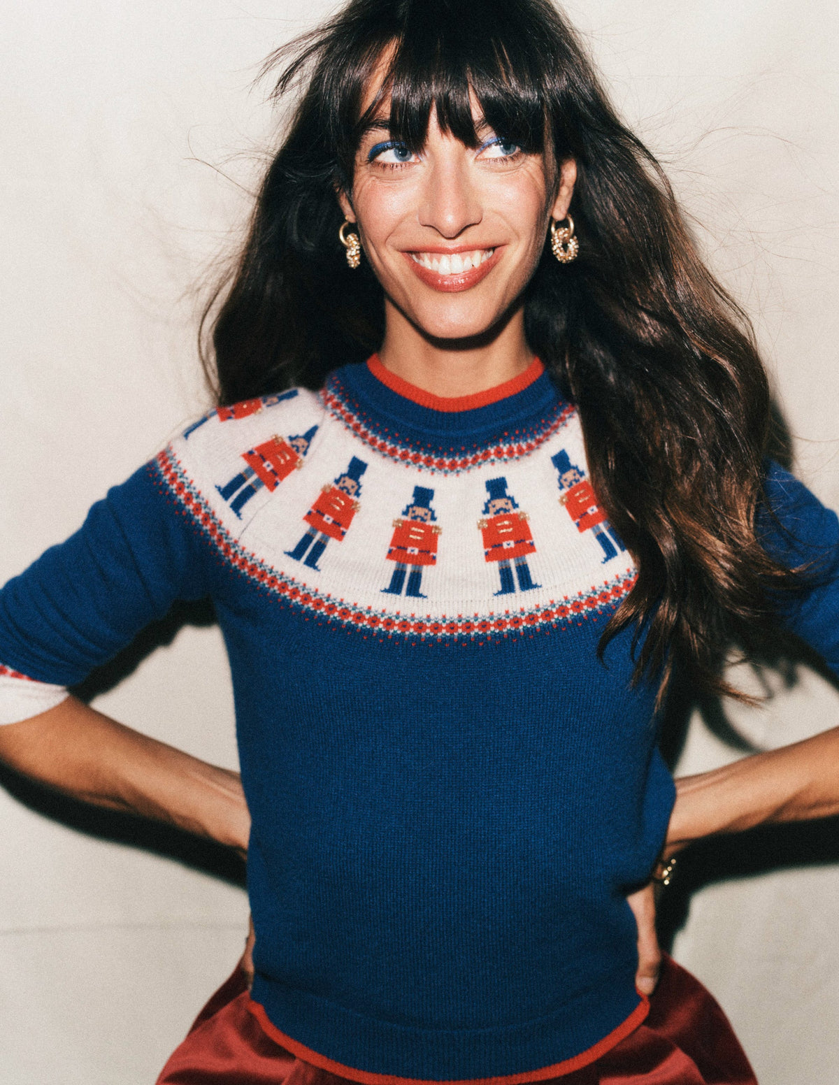 Edie Fair Isle Sweater-Navy, Soldiers - Image 7