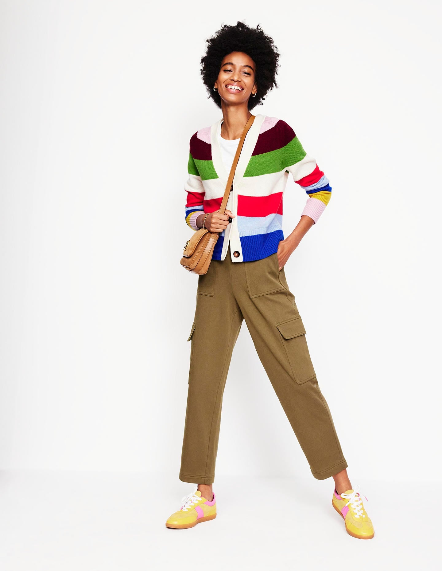 Olivia Merino Cardigan-Multi, Rainbow - Image 5