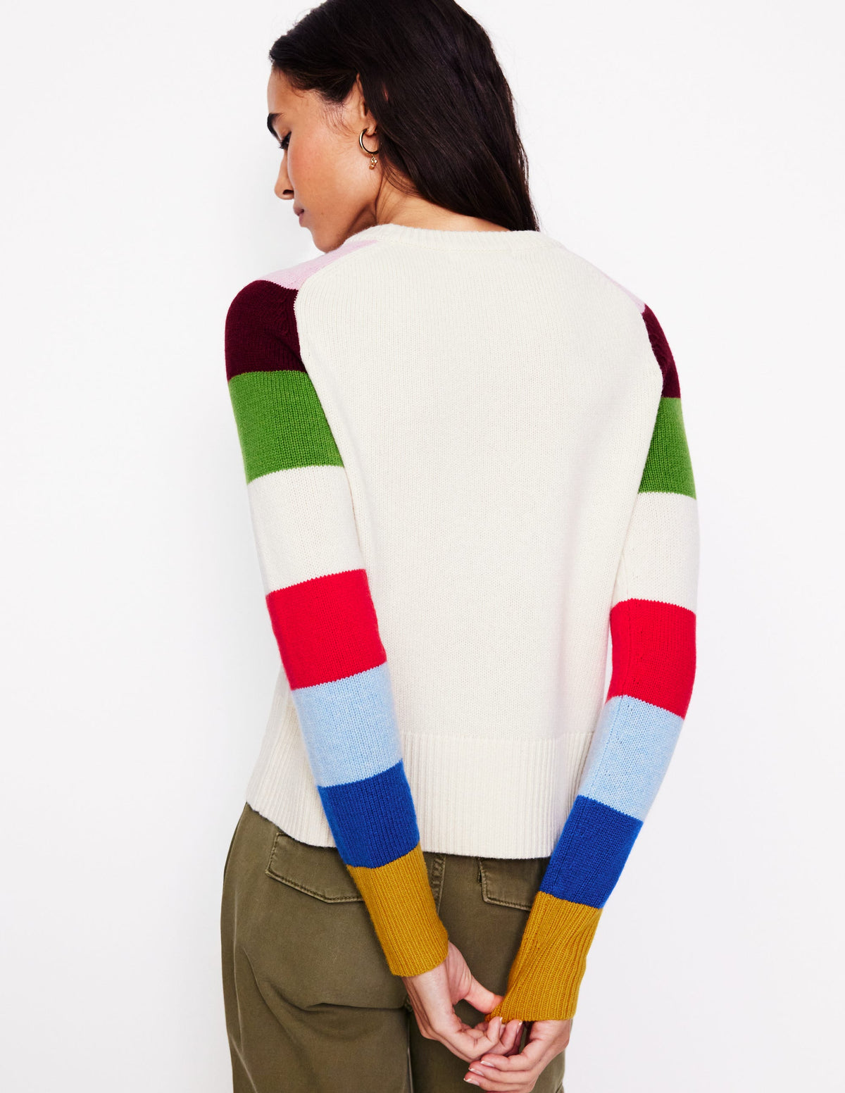 Olivia Merino Sweater-Multi, Rainbow - Image 3