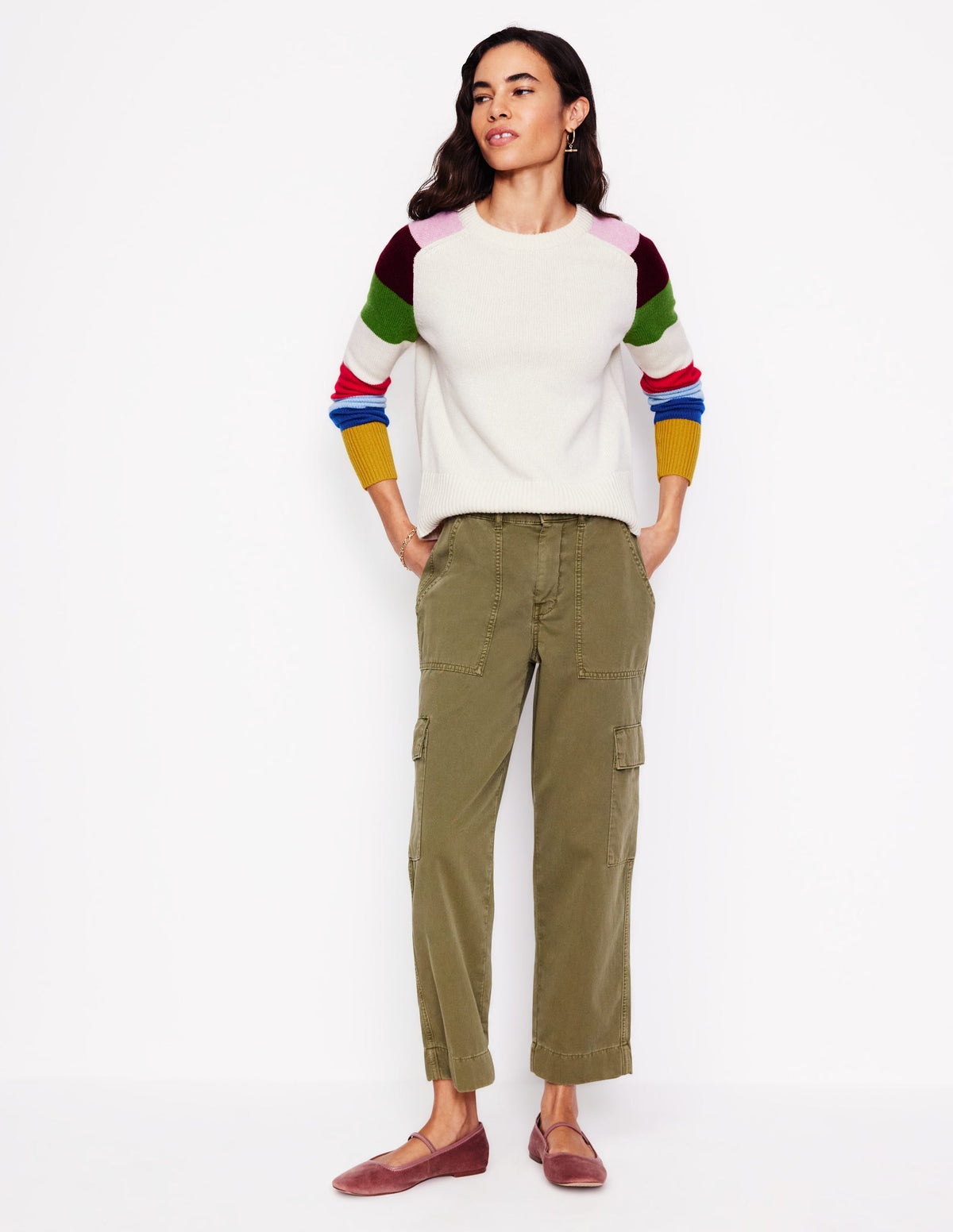 Olivia Merino Sweater-Multi, Rainbow - Image 4
