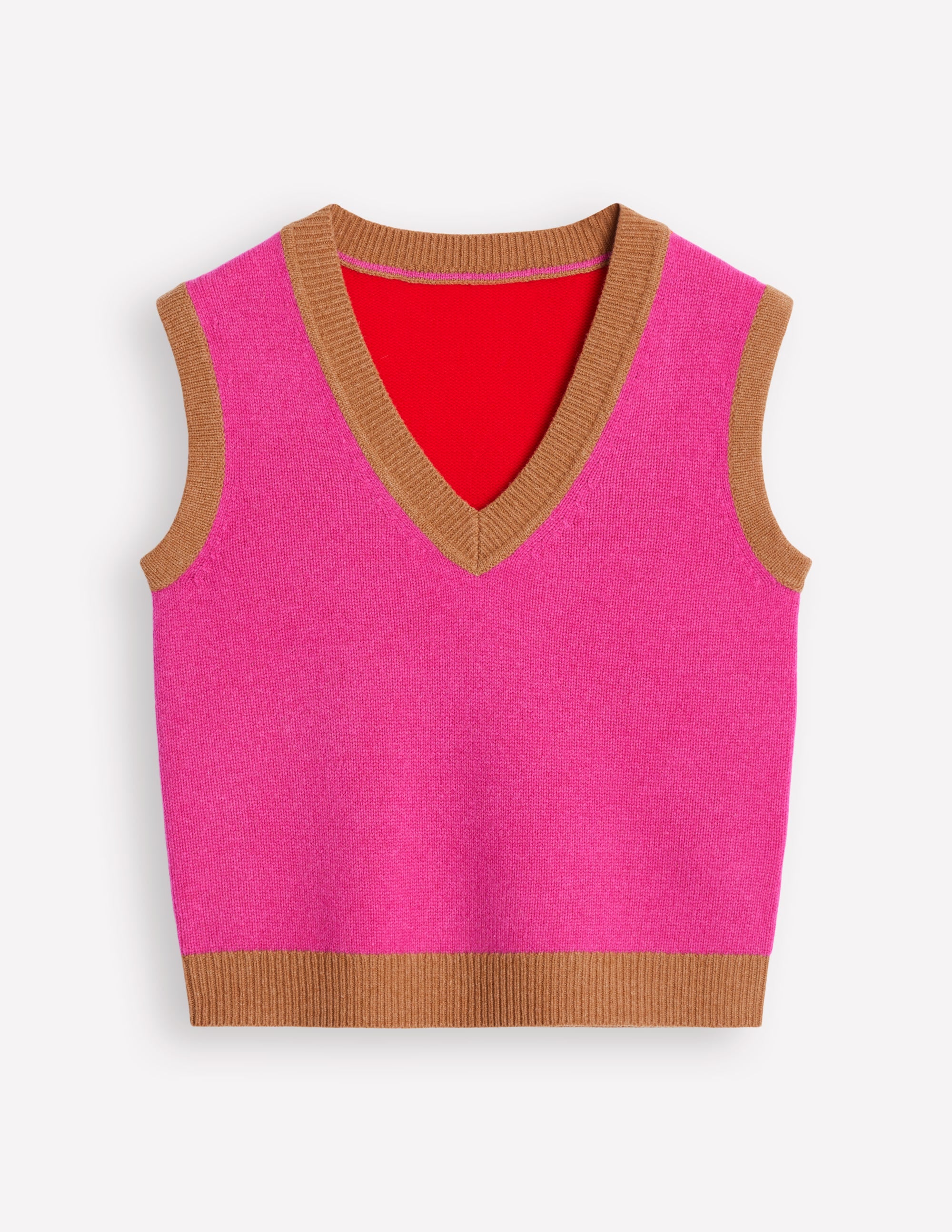 Olivia Merino Vest-Party Pink - Image 7