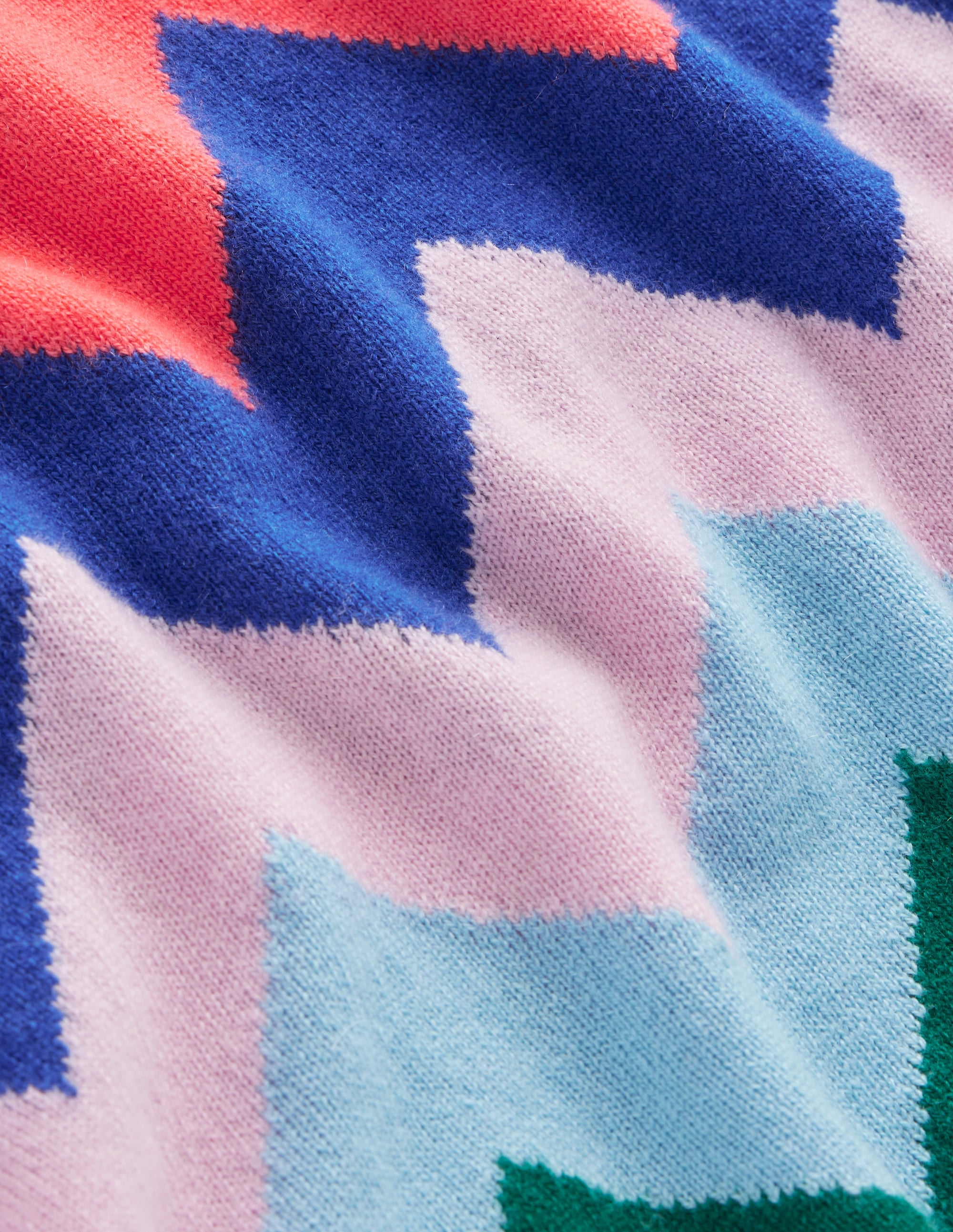 Lydia Cashmere Jumper-Multi, Zig Zag - Image 7