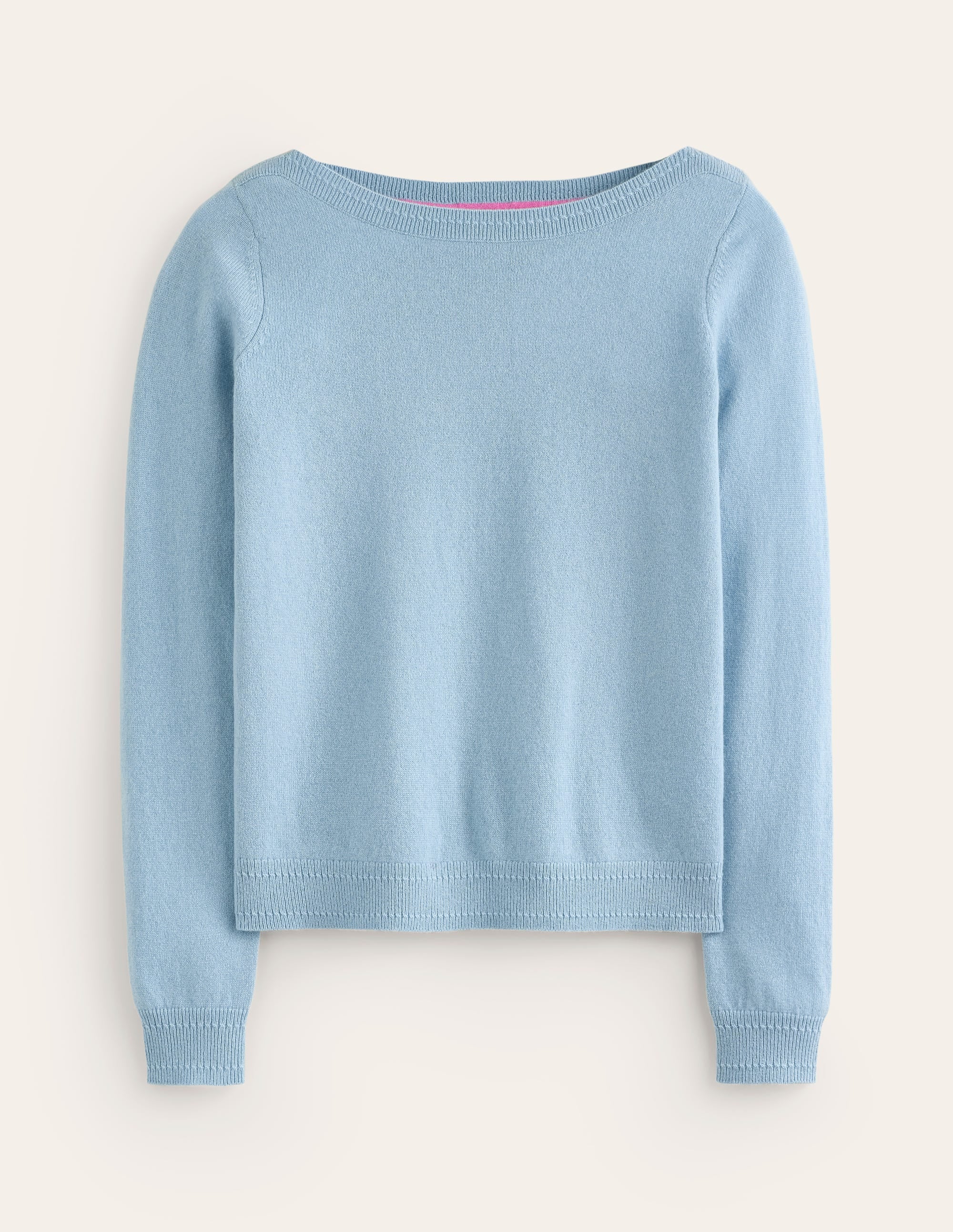Eva Cashmere Boat Neck Sweater-Tourmaline Blue - Image 5