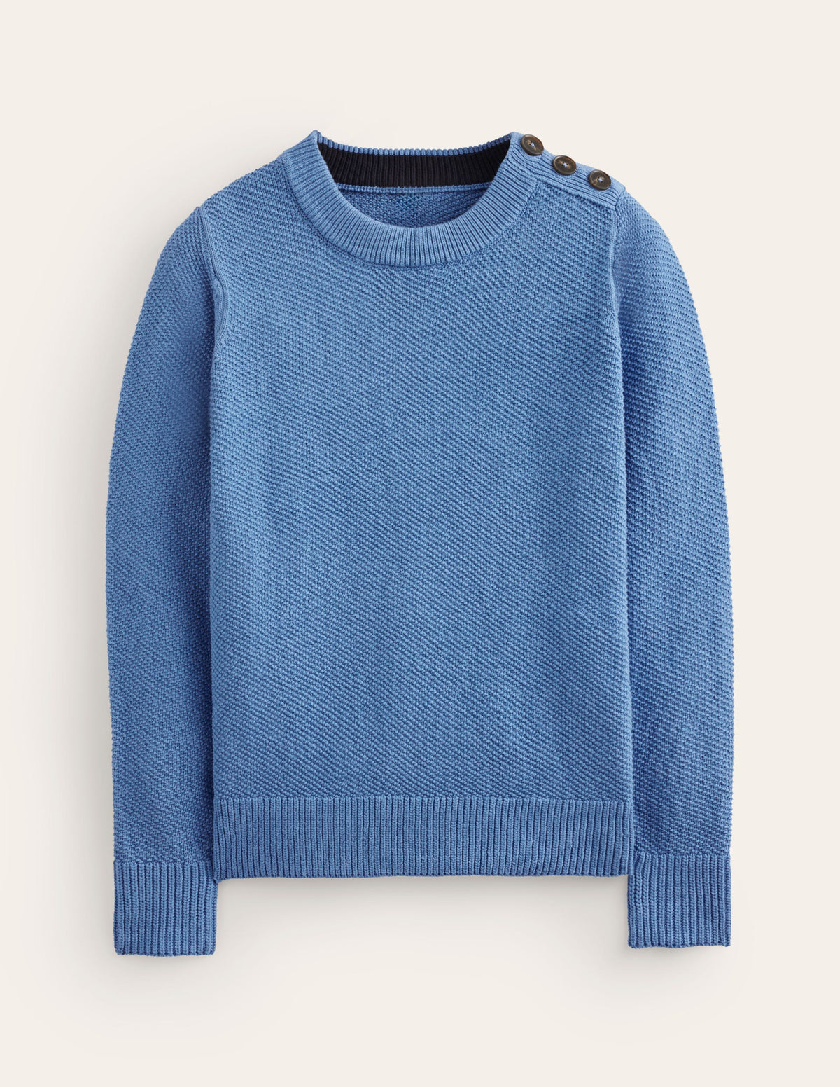 Button Detail Stitch Sweater-Porcelain Blue - Image 5