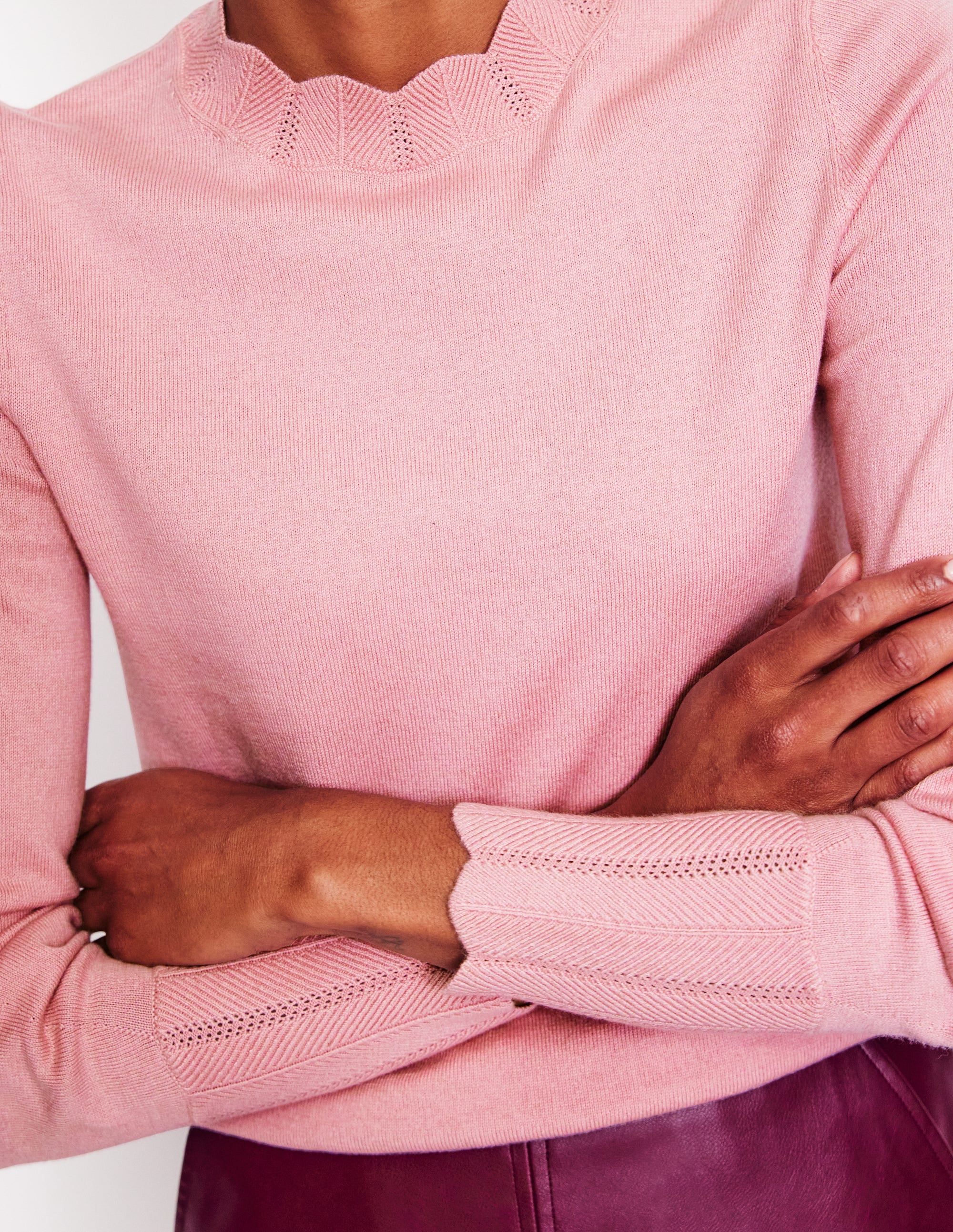 Imi Scalloped Sweater-Quartz Pink - Image 2
