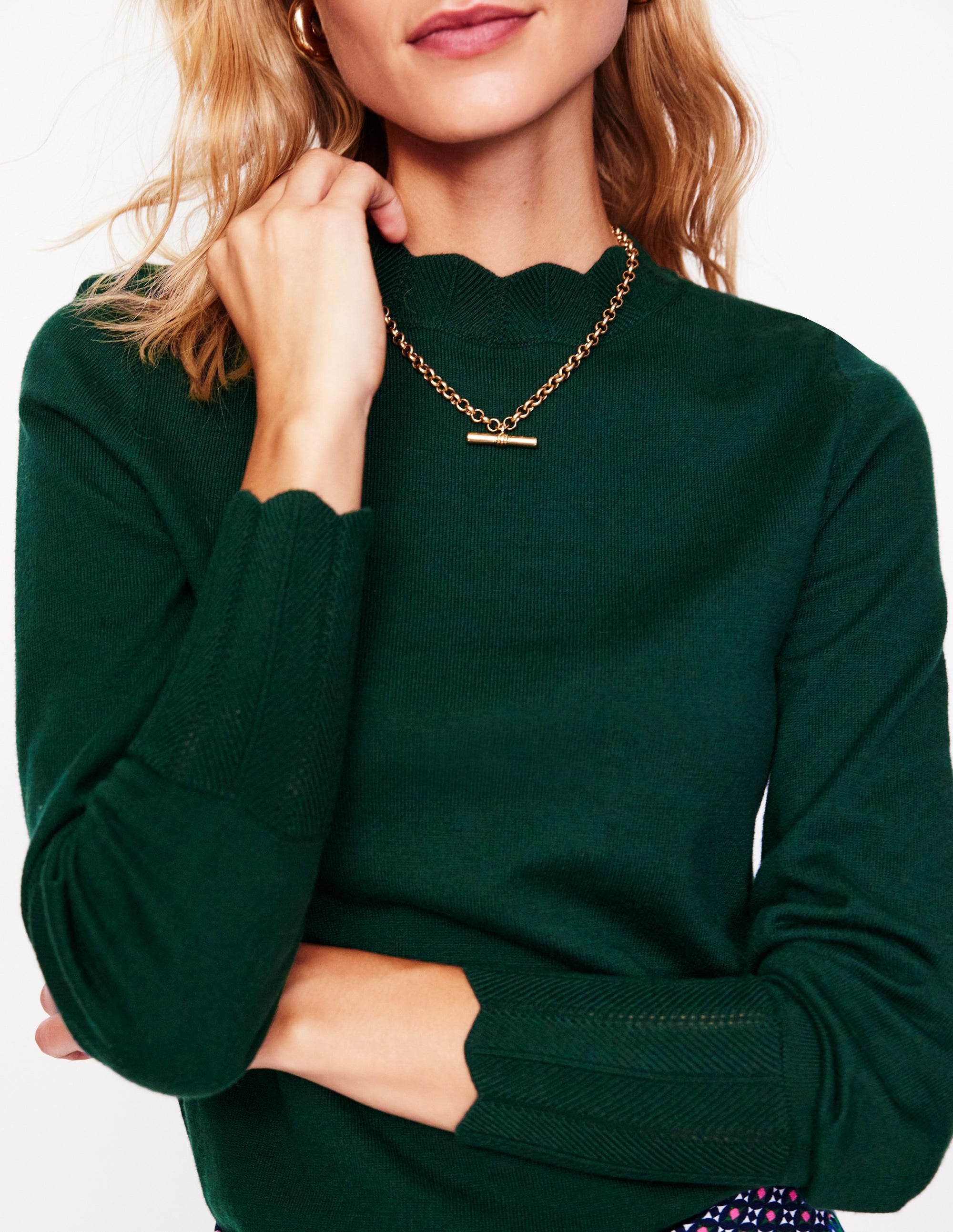 Imi Scalloped Sweater-Glade Green - Image 2