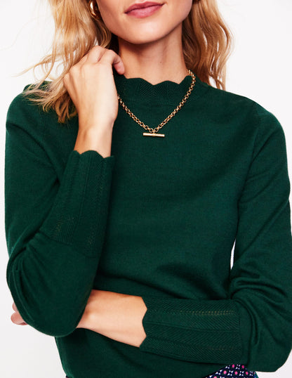 Imi Scalloped Sweater-Glade Green