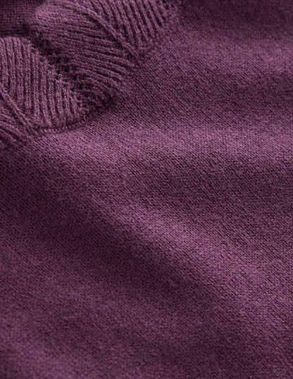 Imi Scalloped Sweater-Damson Purple