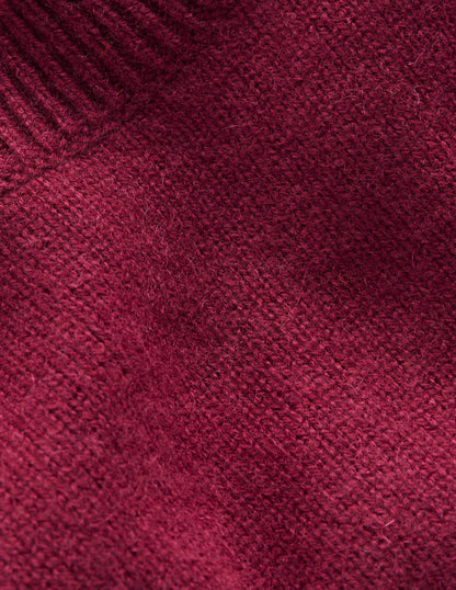 Pleated Cashmere Sweater-Port