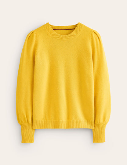 Pleated Cashmere Sweater-Ceylon Yellow