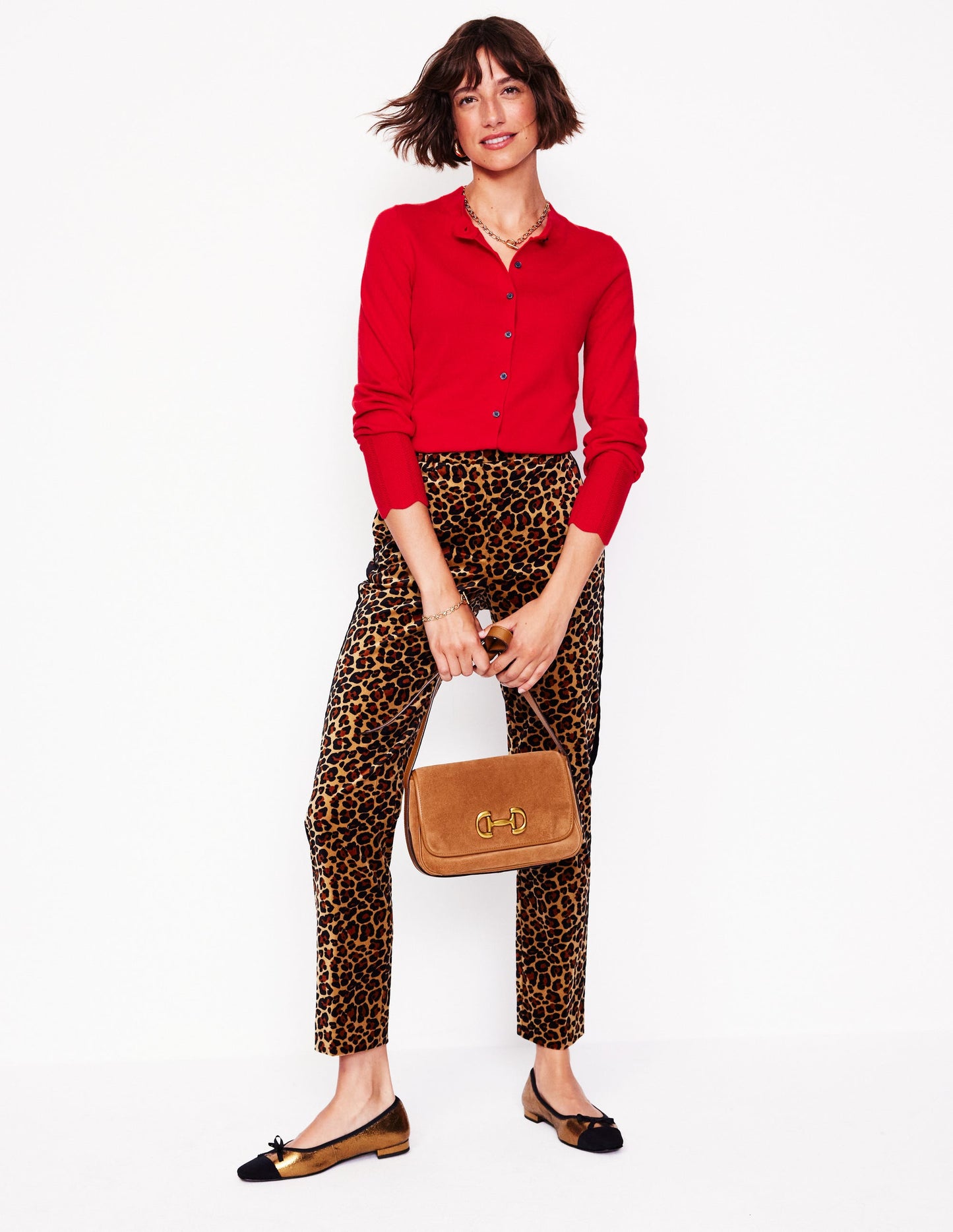 Imi Scalloped Cardigan-Rouge Red