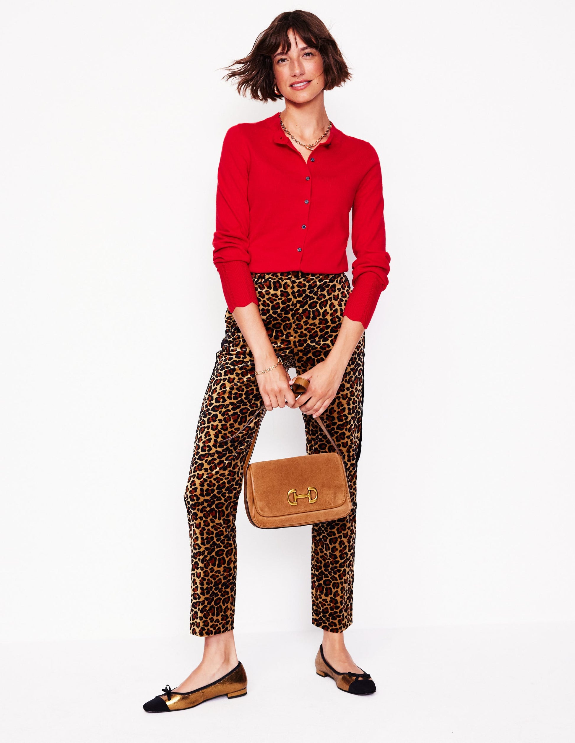 Imi Scalloped Cardigan-Rouge Red-4