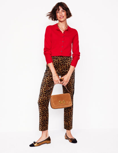 Imi Scalloped Cardigan-Rouge Red-4