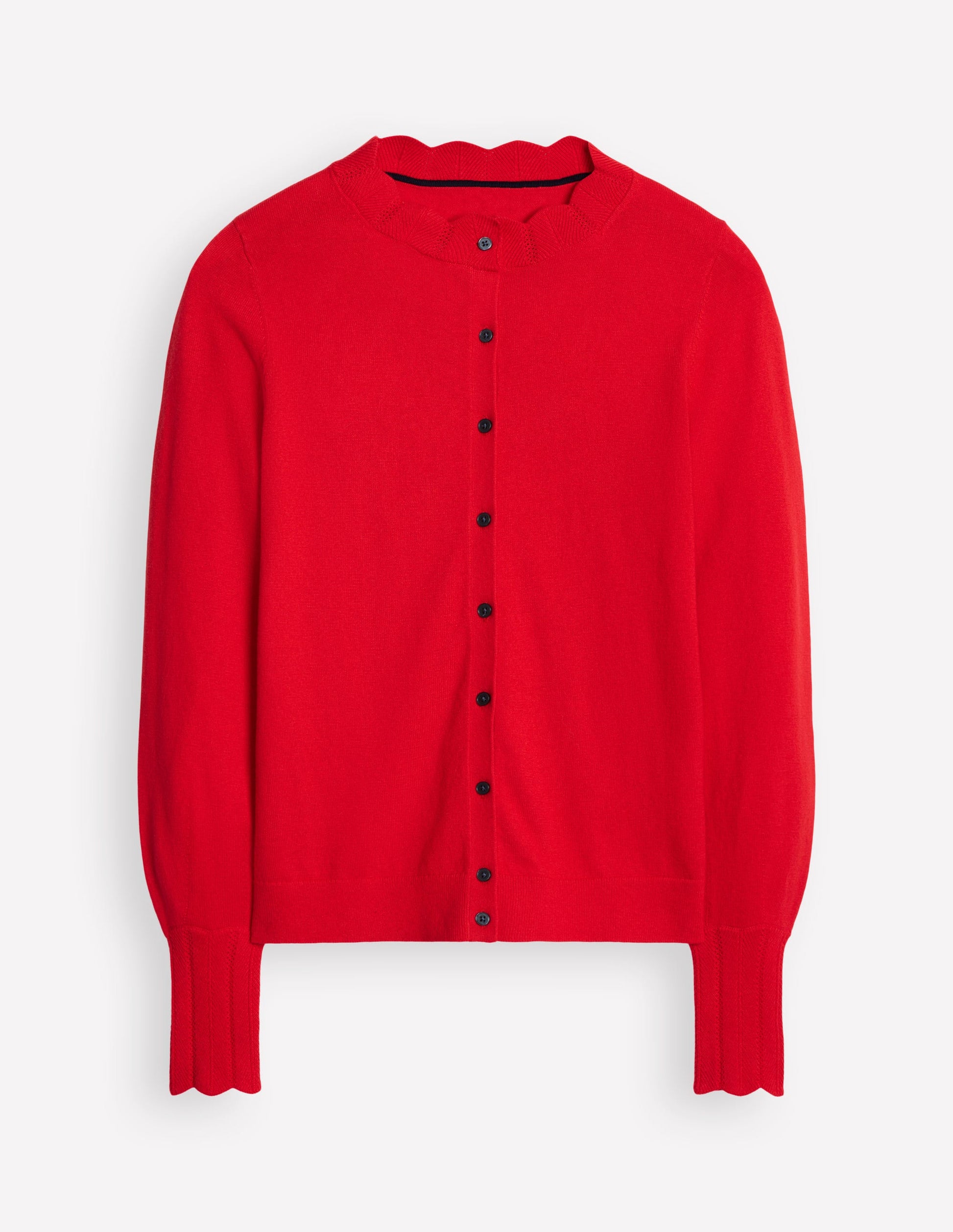 Imi Scalloped Cardigan-Rouge Red-6