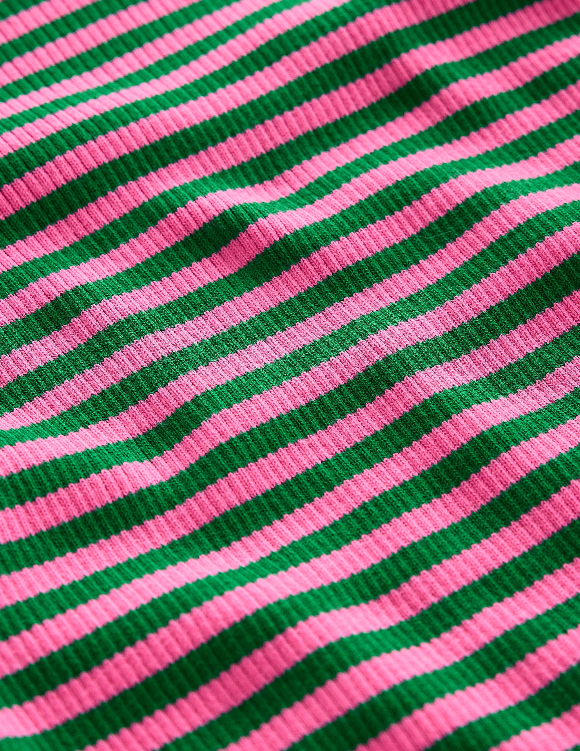 Catriona Roll Neck Jumper-Carmine Rose, Malachite Green - Image 6