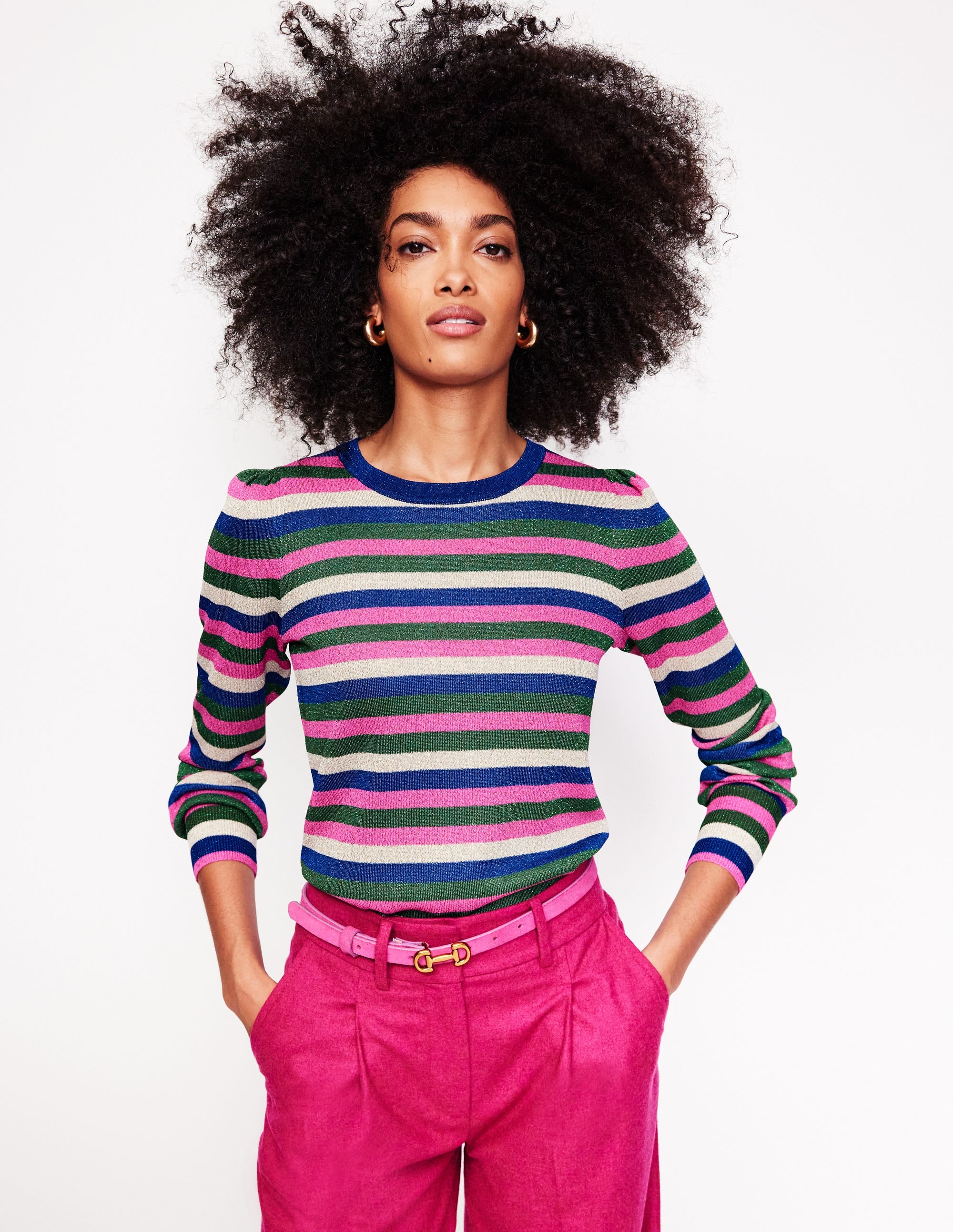 Party Stripe Sweater-Multi Stripe - Image 1