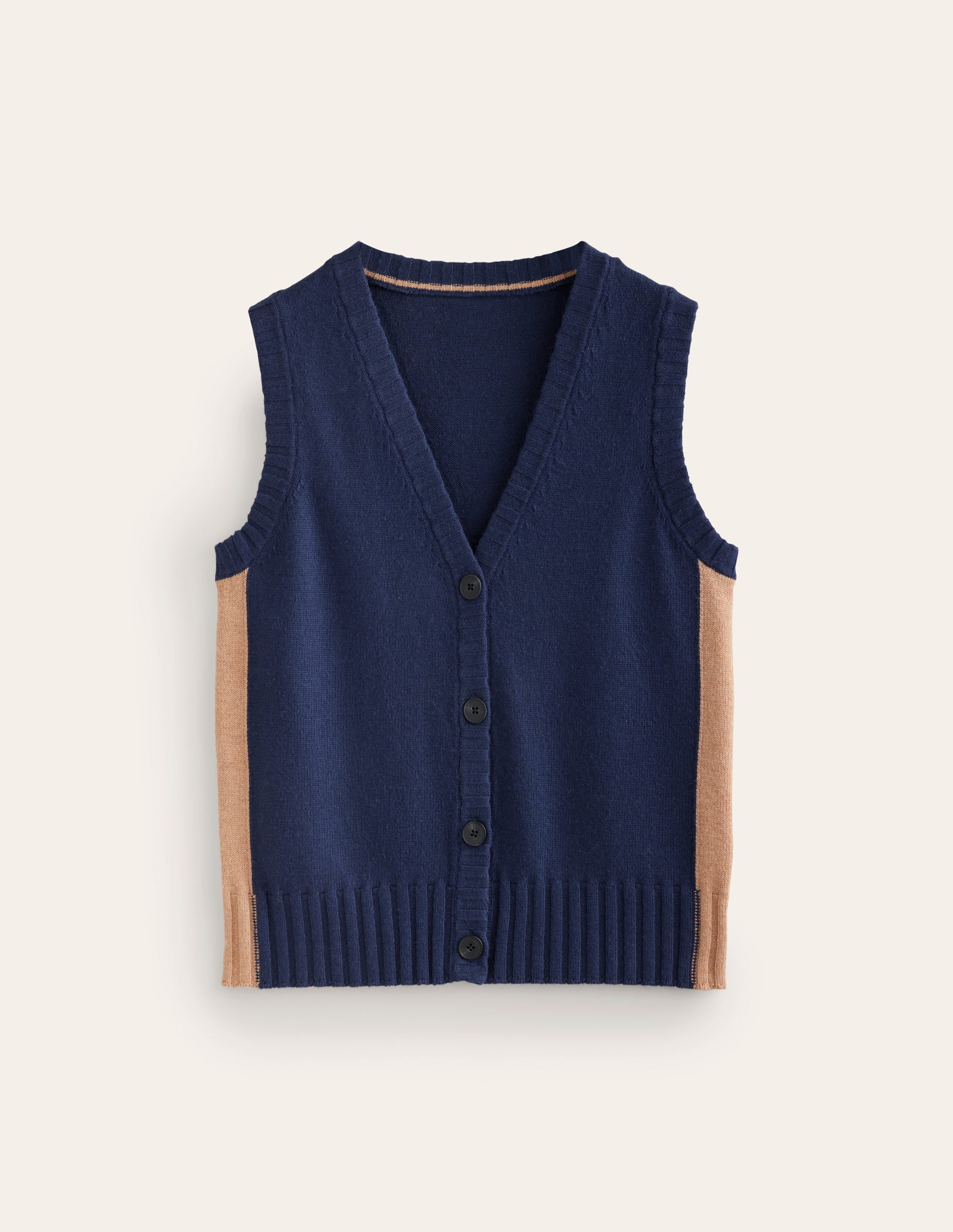 Zia Knitted Waistcoat-Navy - Image 5