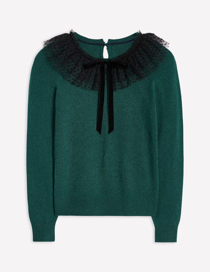 Tulle Party Sweater-Glade Green